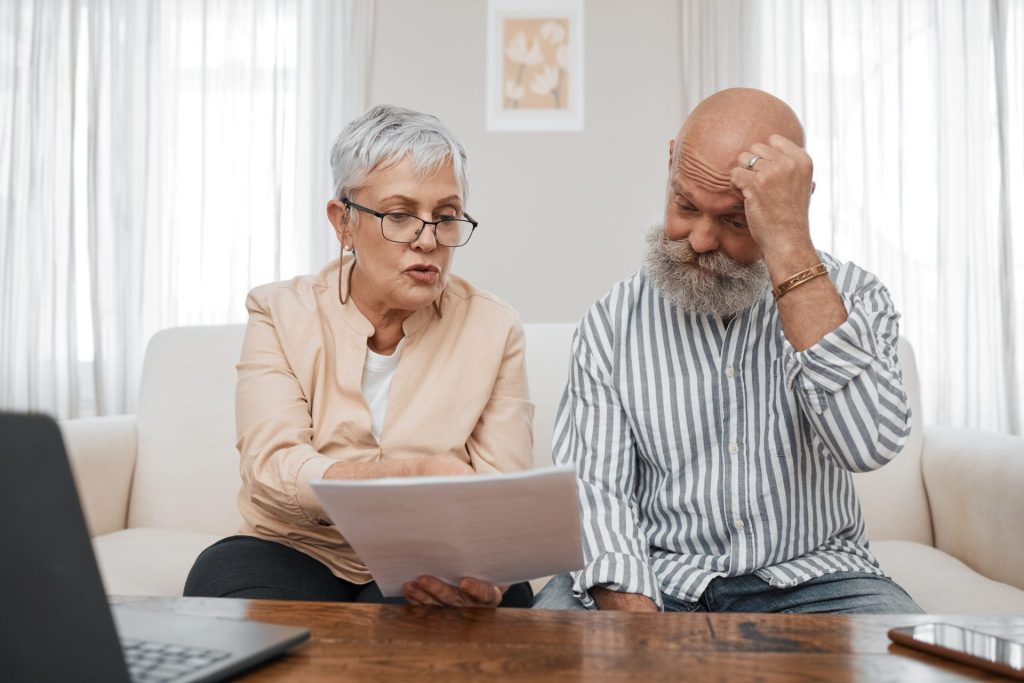 senior couple retirees bad news