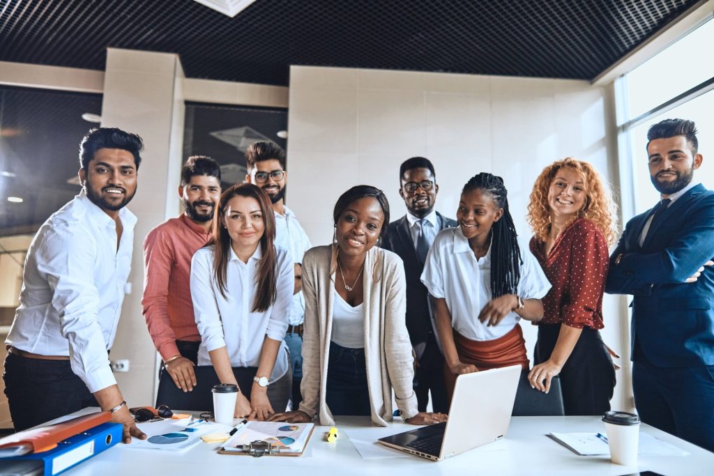 Team of workers in the office