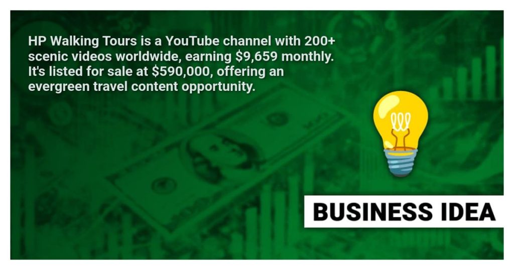 Faceless Walking Tours YouTube Channel = $10K Per Month