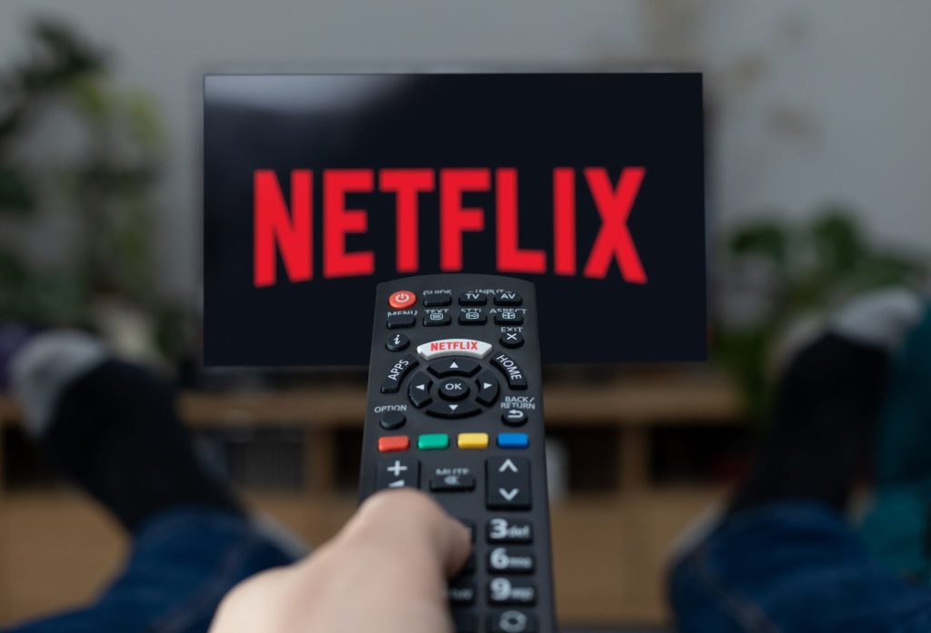 Person watching Netflix