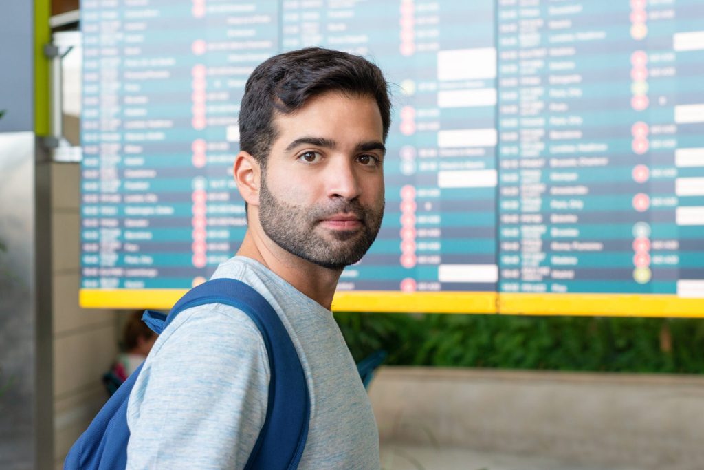 Traveler in the airport
