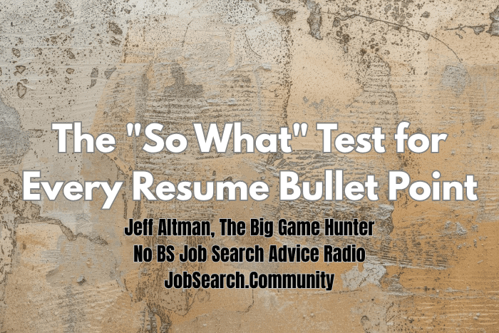 The “So What” Test for Every Resume Bullet Point #shorts The “So What” Test for Every Resume Bullet Point #shorts